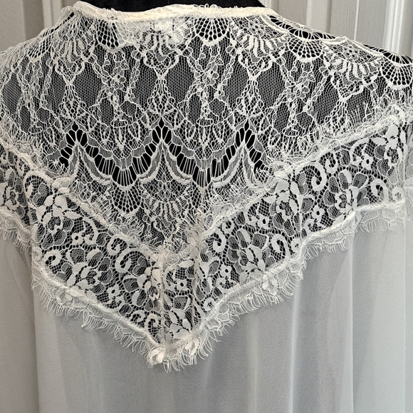 Lulus Cream Lace Open Front Cardigan  Size XS - Picture 3 of 8
